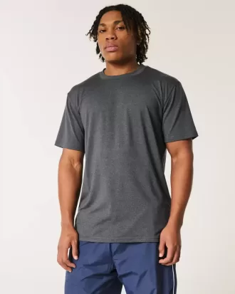 Camiseta de cuello redondo elástica y relajada