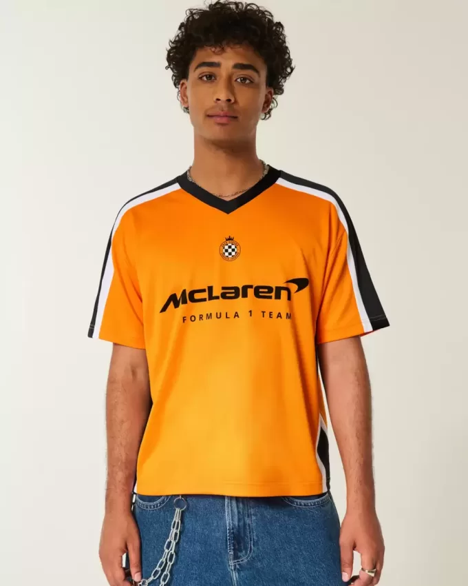 Camiseta de fútbol con gráfico cuadrado de McLaren