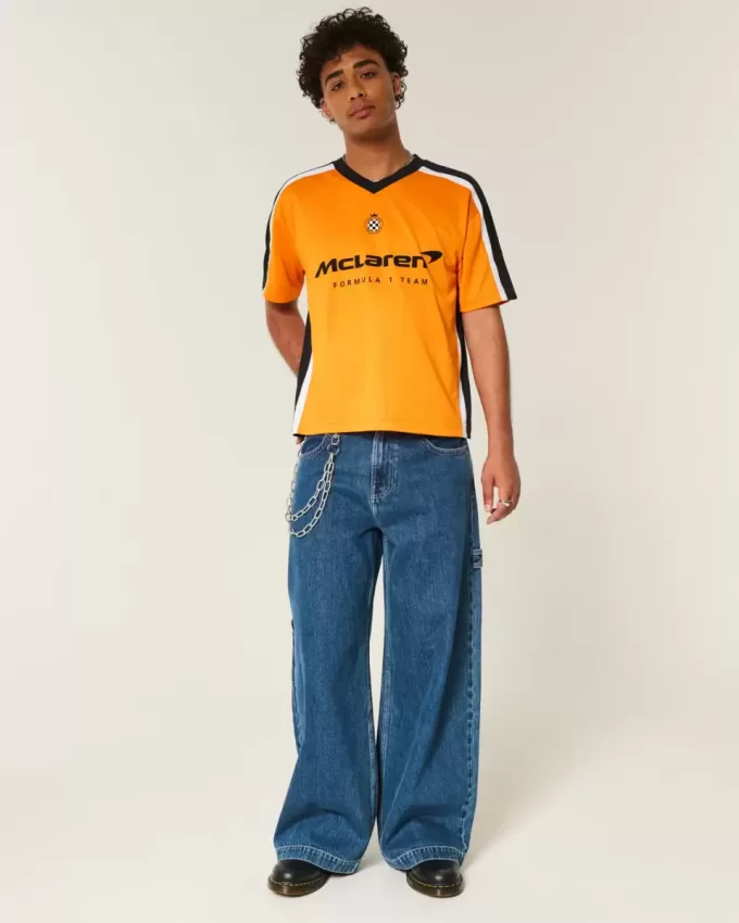 Camiseta de fútbol con gráfico cuadrado de McLaren