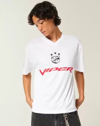 Camiseta de fútbol con gráfico Dodge Viper de forma cuadrada