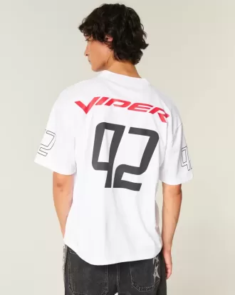 Camiseta de fútbol con gráfico Dodge Viper de forma cuadrada