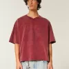 Camiseta de fútbol universitaria holgada y pesada con gráfico Camiseta de fútbol universitaria holgada y pesada con gráfico