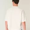Camiseta de fútbol universitaria holgada y pesada con gráfico Camiseta de fútbol universitaria holgada y pesada con gráfico