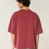 Camiseta de fútbol universitaria holgada y pesada con gráfico Camiseta de fútbol universitaria holgada y pesada con gráfico