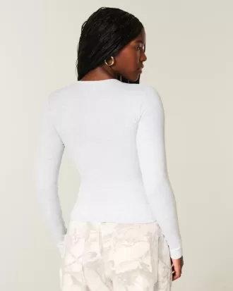 Camiseta de manga larga con cuello redondo