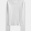 Camiseta de manga larga con cuello redondo Camiseta de manga larga con cuello redondo