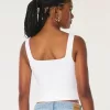 Camiseta de tirantes de cuello cuadrado y tela sin costuras