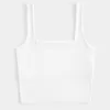 Camiseta de tirantes de cuello cuadrado y tela sin costuras