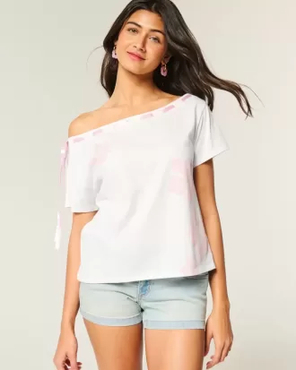 Camiseta fácil de anudar con hombros descubiertos