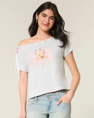 Camiseta fácil de anudar con hombros descubiertos