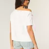 Camiseta fácil de anudar con hombros descubiertos Camiseta fácil de anudar con hombros descubiertos