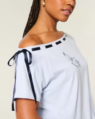 Camiseta fácil de anudar con hombros descubiertos