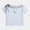 Camiseta fácil de anudar con hombros descubiertos Camiseta fácil de anudar con hombros descubiertos
