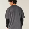 Camiseta gráfica cuadrada con estrella de peso pesado Camiseta gráfica cuadrada con estrella de peso pesado
