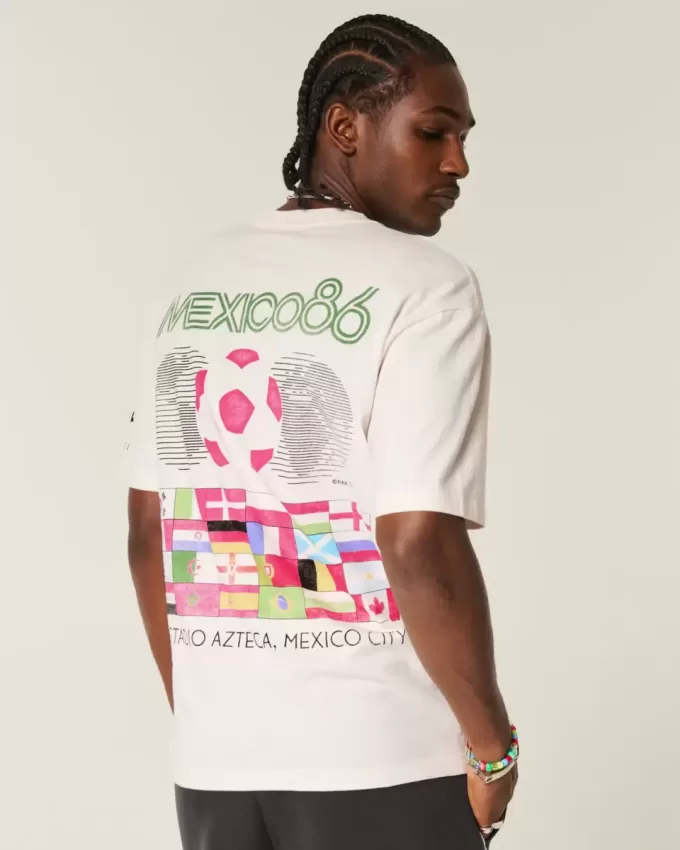 Camiseta gráfica cuadrada de la Copa Mundial de la FIFA México 1986