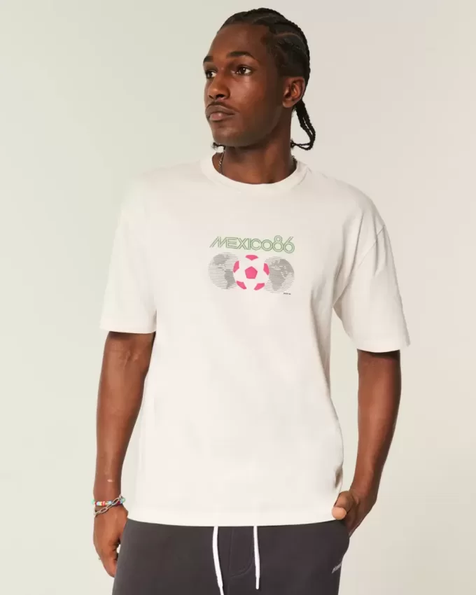 Camiseta gráfica cuadrada de la Copa Mundial de la FIFA México 1986