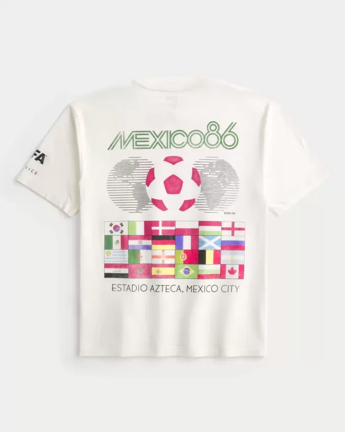 Camiseta gráfica cuadrada de la Copa Mundial de la FIFA México 1986