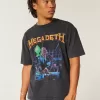 Camiseta gráfica cuadrada de la gira de Megadeth Camiseta gráfica cuadrada de la gira de Megadeth