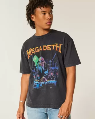 Camiseta gráfica cuadrada de la gira de Megadeth