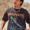 Camiseta gráfica cuadrada de la gira de Megadeth Camiseta gráfica cuadrada de la gira de Megadeth