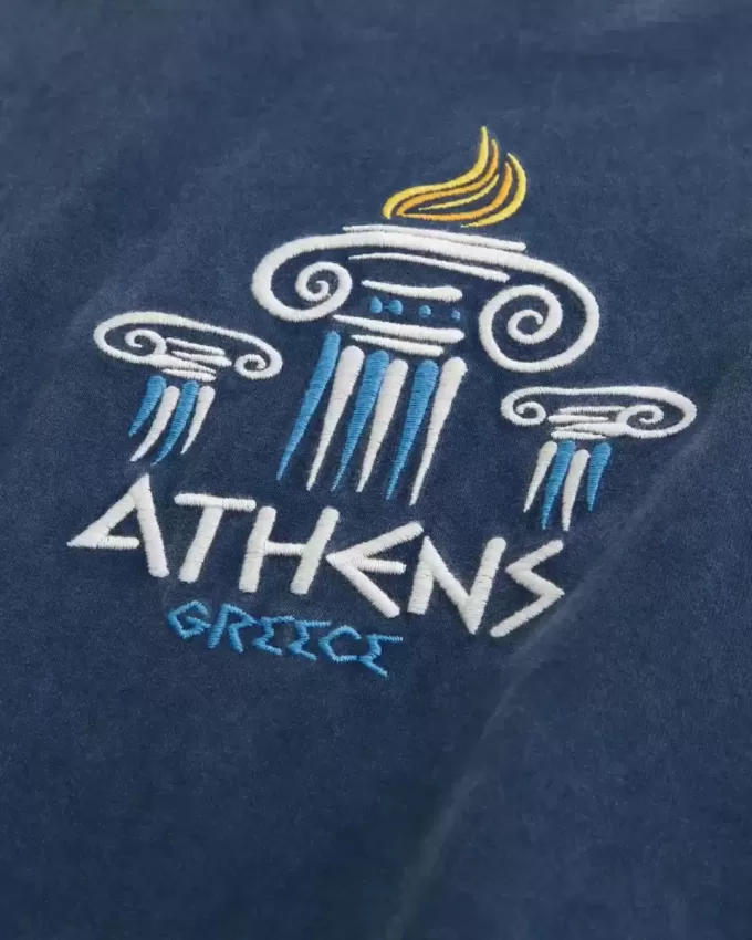 Camiseta gráfica cuadrada de peso pesado de Atenas Camiseta gráfica cuadrada de peso pesado de Atenas