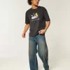 Camiseta gráfica cuadrada de peso pesado de los Looney Tunes