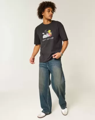 Camiseta gráfica cuadrada de peso pesado de los Looney Tunes