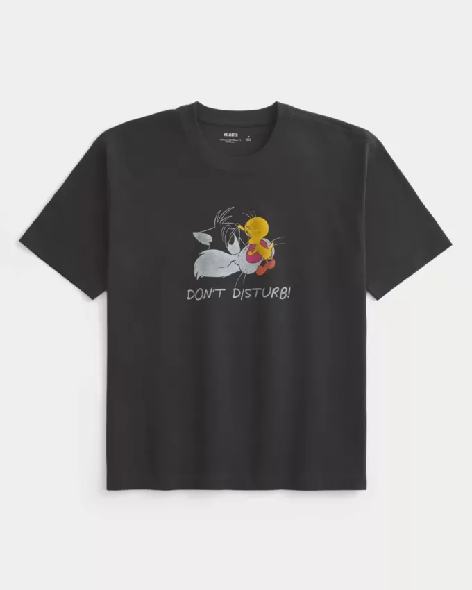 Camiseta gráfica cuadrada de peso pesado de los Looney Tunes