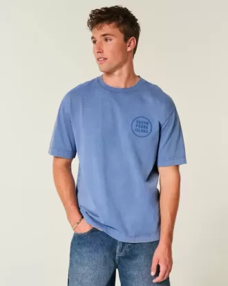 Camiseta gráfica cuadrada de peso pesado de South Padre Island