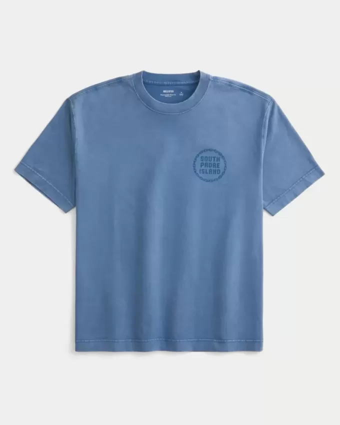 Camiseta gráfica cuadrada de peso pesado de South Padre Island Camiseta gráfica cuadrada de peso pesado de South Padre Island