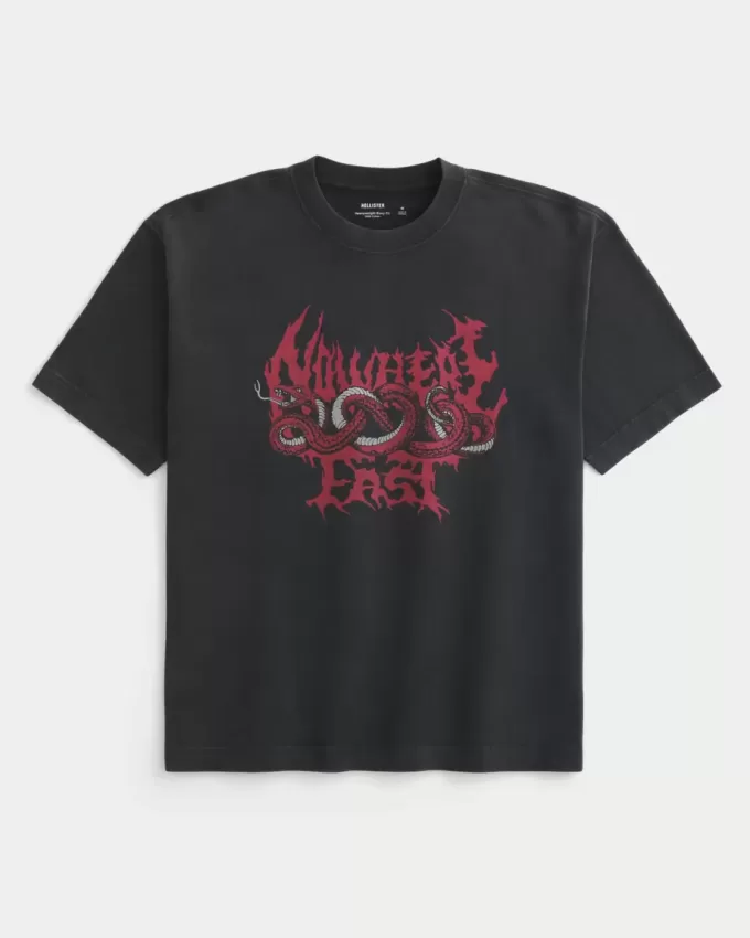 Camiseta gráfica cuadrada de peso pesado “Nowhere Fast” Camiseta gráfica cuadrada de peso pesado “Nowhere Fast”