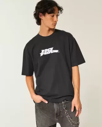 Camiseta gráfica cuadrada de peso pesado sin miedo Camiseta gráfica cuadrada de peso pesado sin miedo