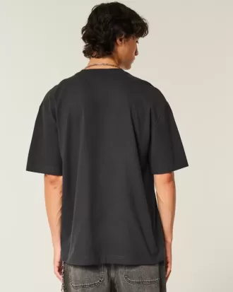 Camiseta gráfica cuadrada de peso pesado sin miedo Camiseta gráfica cuadrada de peso pesado sin miedo