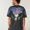 Camiseta gráfica cuadrada de Snoopy USA