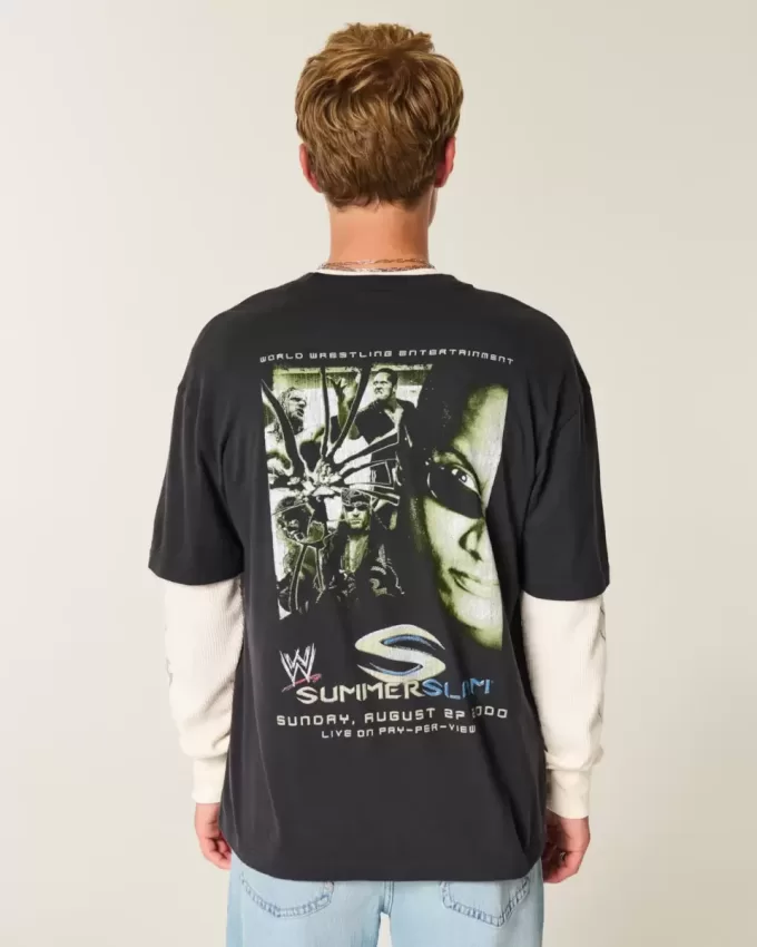 Camiseta gráfica cuadrada WWE SummerSlam Camiseta gráfica cuadrada WWE SummerSlam