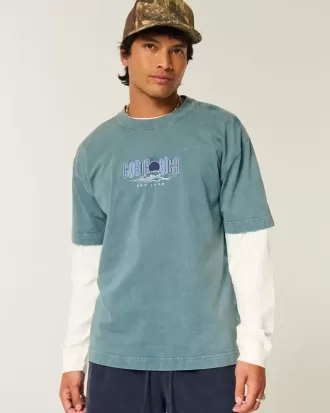 Camiseta gráfica cuadrada y pesada de Costa Rica