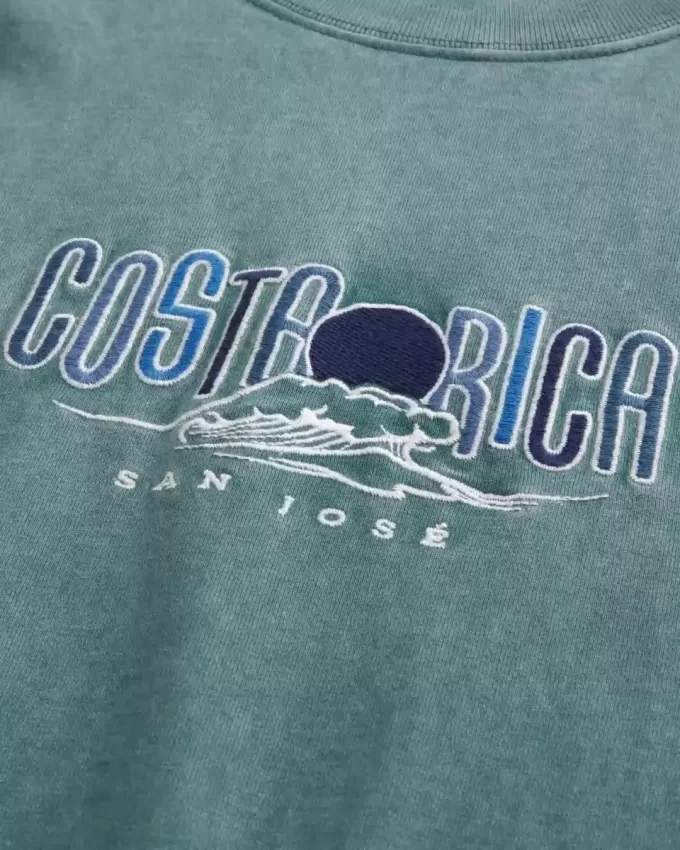 Camiseta gráfica cuadrada y pesada de Costa Rica Camiseta gráfica cuadrada y pesada de Costa Rica