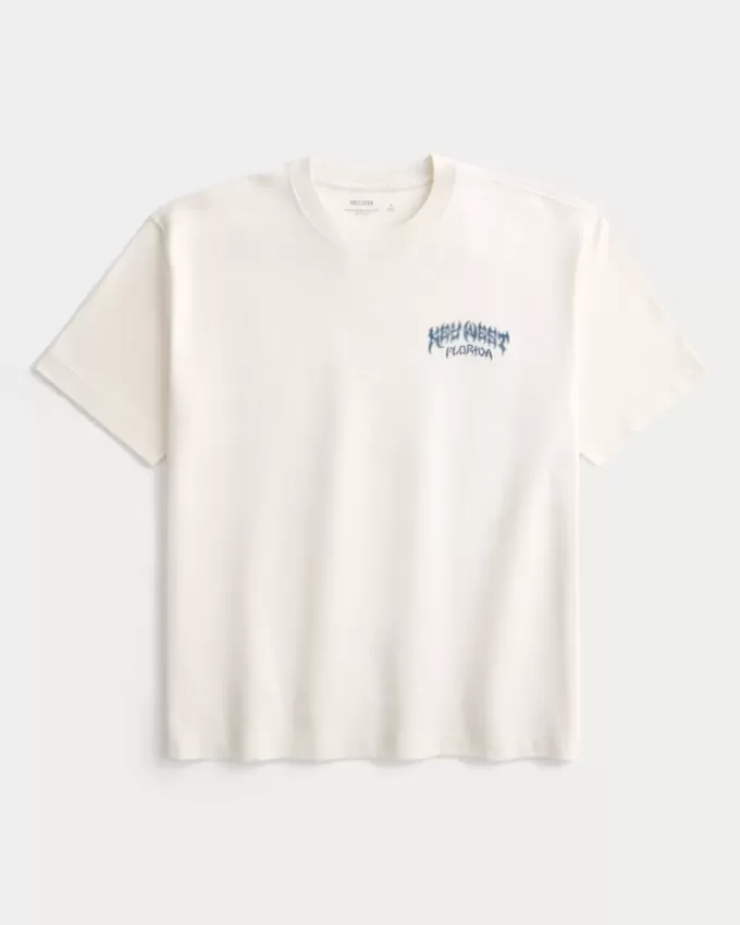Camiseta gráfica cuadrada y pesada de Key West Camiseta gráfica cuadrada y pesada de Key West
