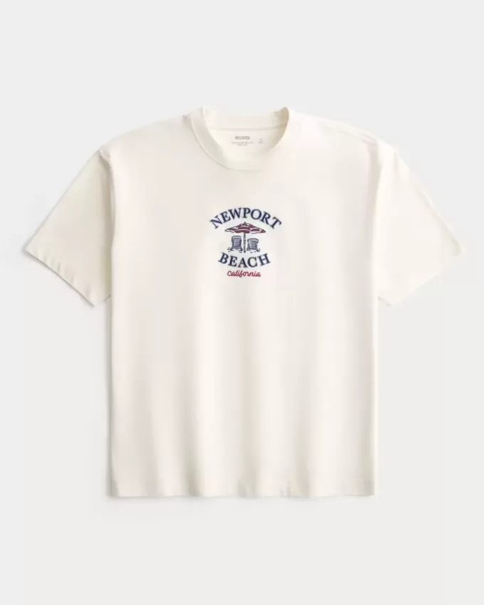 Camiseta gráfica cuadrada y pesada de Newport Beach Camiseta gráfica cuadrada y pesada de Newport Beach