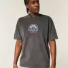 Camiseta gráfica cuadrada y pesada de Oahu Camiseta gráfica cuadrada y pesada de Oahu