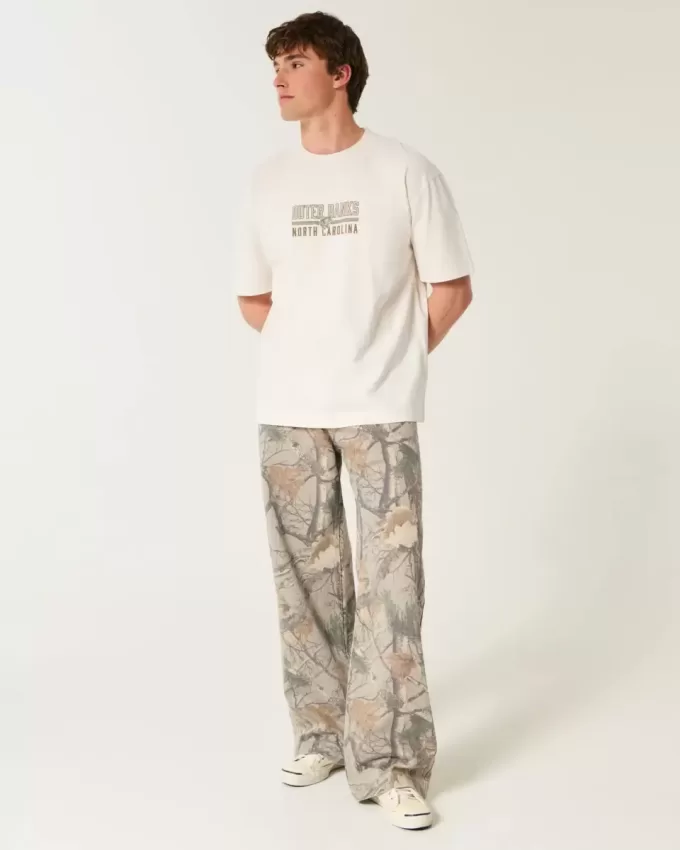 Camiseta gráfica cuadrada y pesada de Outer Banks