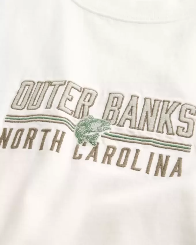 Camiseta gráfica cuadrada y pesada de Outer Banks