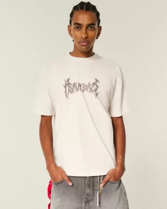 Camiseta gráfica cuadrada y pesada Heavy Daze