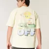 Camiseta gráfica de golf Tweety de peso pesado y caja Camiseta gráfica de golf Tweety de peso pesado y caja