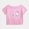 Camiseta gráfica de Snoopy con hombros descubiertos