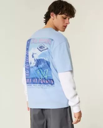 Camiseta gráfica de surf hawaiana cuadrada Camiseta gráfica de surf hawaiana cuadrada