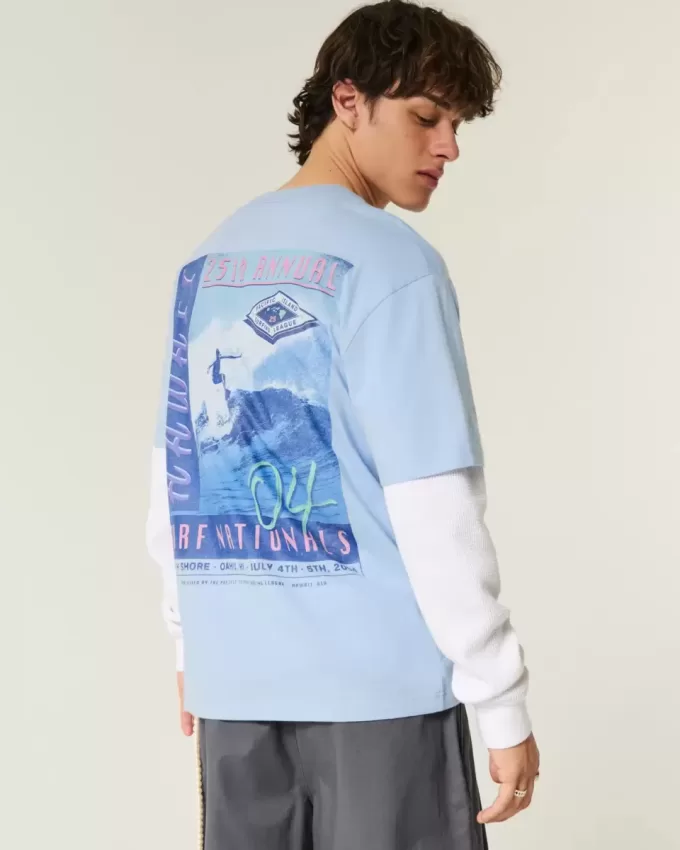 Camiseta gráfica de surf hawaiana cuadrada Camiseta gráfica de surf hawaiana cuadrada