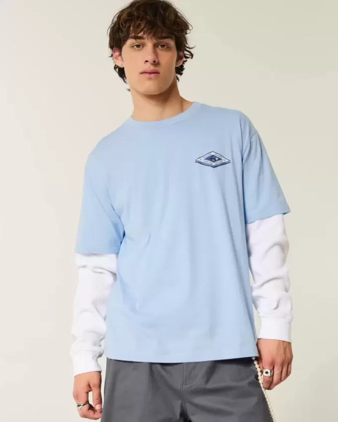 Camiseta gráfica de surf hawaiana cuadrada Camiseta gráfica de surf hawaiana cuadrada