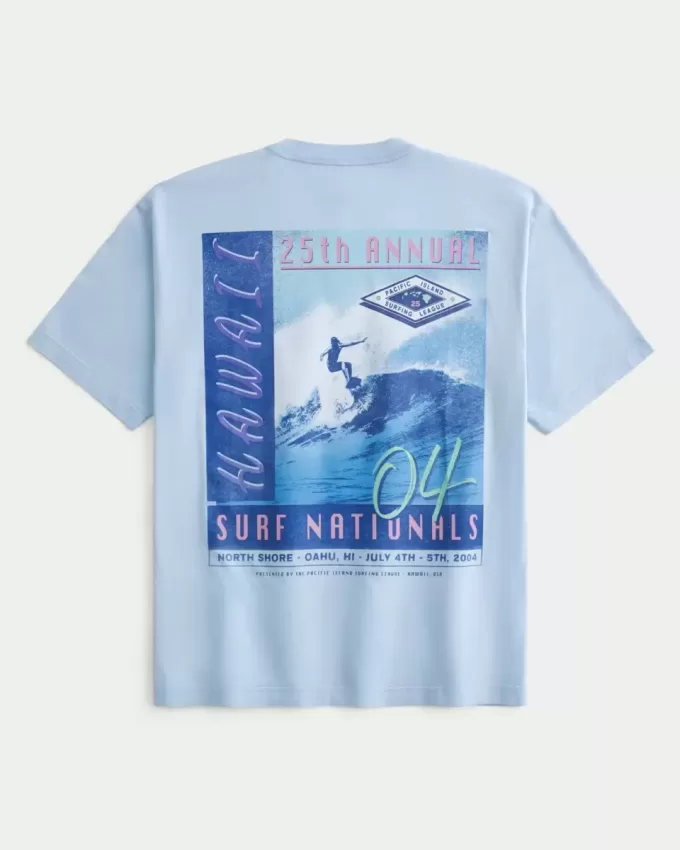 Camiseta gráfica de surf hawaiana cuadrada Camiseta gráfica de surf hawaiana cuadrada