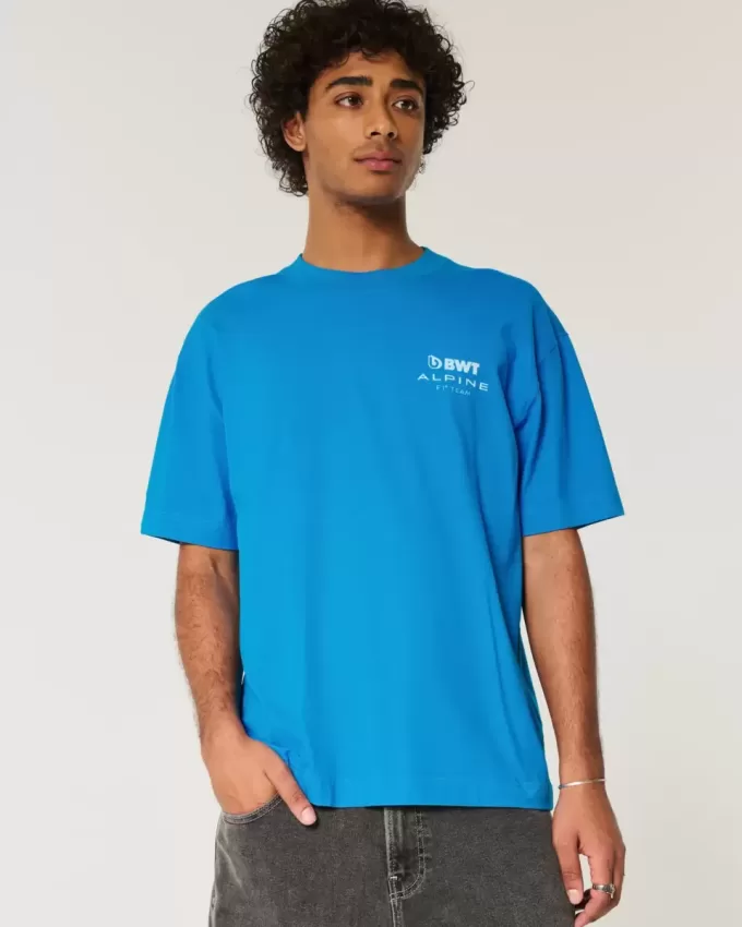 Camiseta gráfica del equipo BWT Alpine F1, de peso pesado y estilo cuadrado Camiseta gráfica del equipo BWT Alpine F1, de peso pesado y estilo cuadrado
